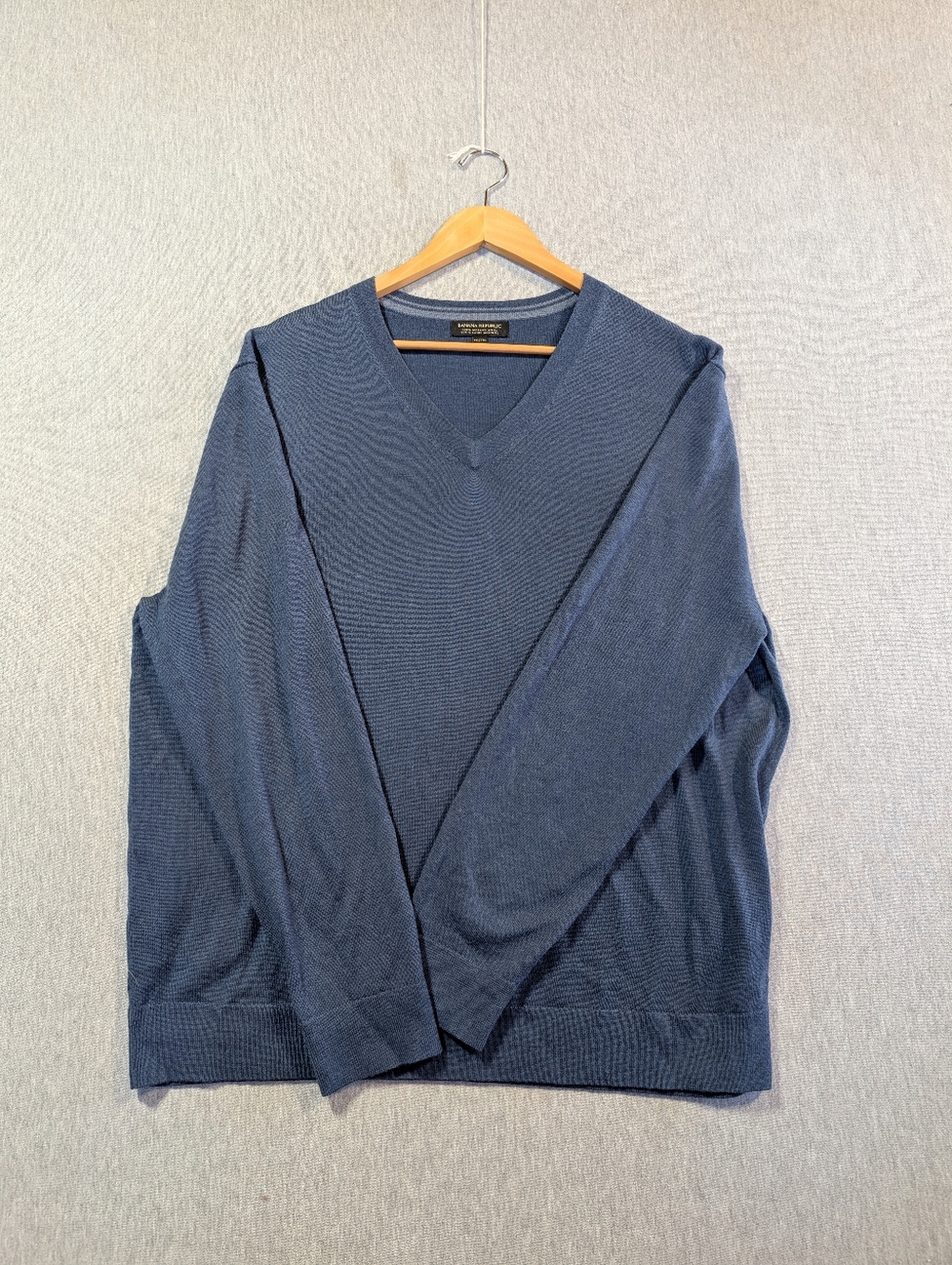 Banana Republic 100% Merino Wool Sweater Men's XXL Blue